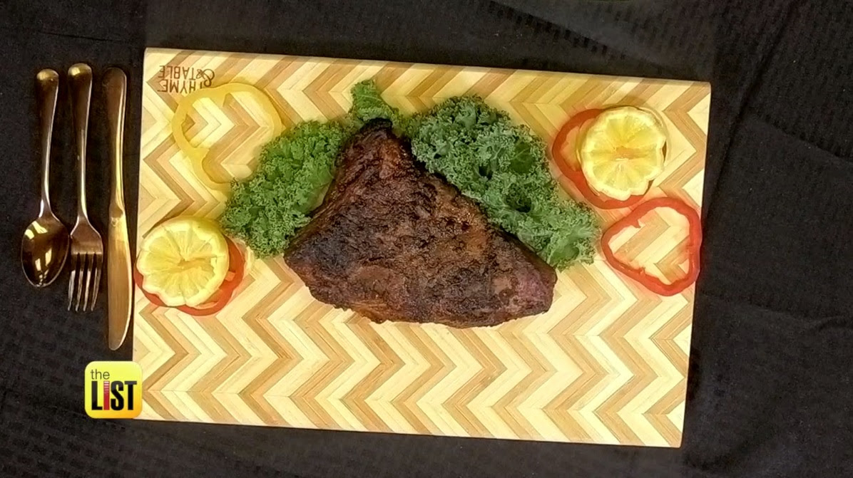 A meat dish presented on TV